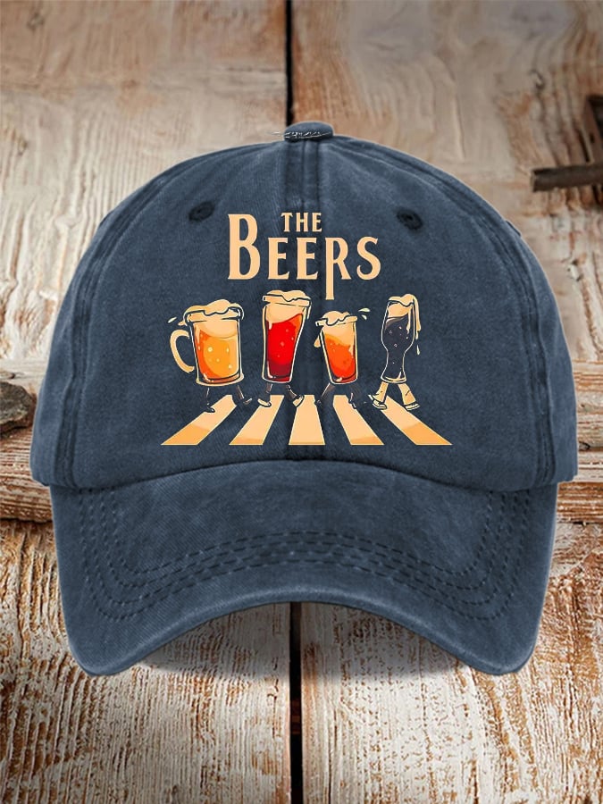 Unisex Oktoberfest Beer Print Printed Washed Distressed Hat