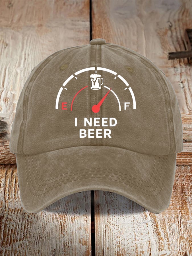 Unisex Oktoberfest Beer Print Printed Washed Distressed Hat