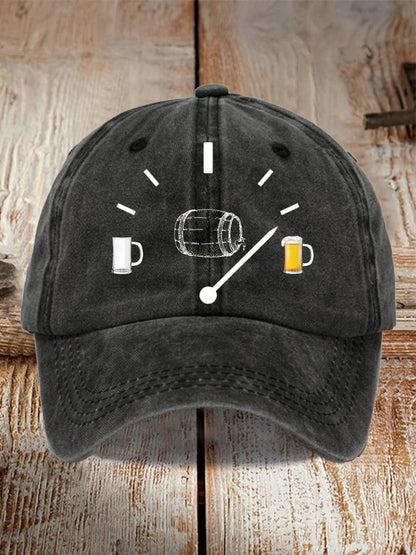 Unisex Oktoberfest Beer Print Printed Washed Distressed Hat