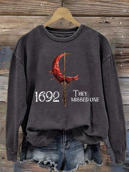 Women's 1692 Witch Print Sweatshirt