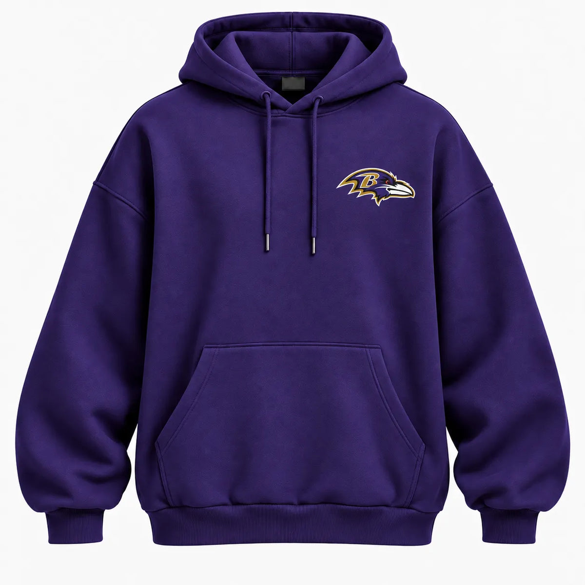 BALTIMORE RAVENS AIRY CLOUD FEEL OVERSIZED BACK GRAPHIC HOODIE