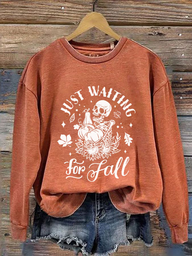 Women's Just Waiting For Fall Casual Sweatshirt