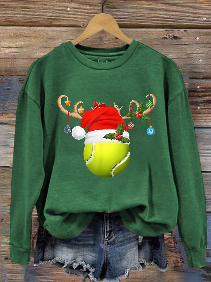 Women's Christmas Tennis Casual Sweatshirt