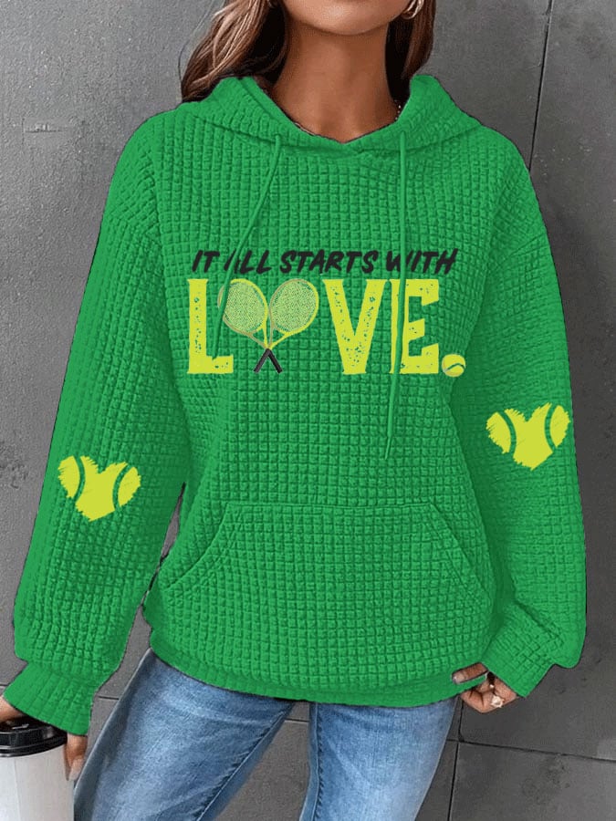 Women's It all starts with love tennis sweatshirts