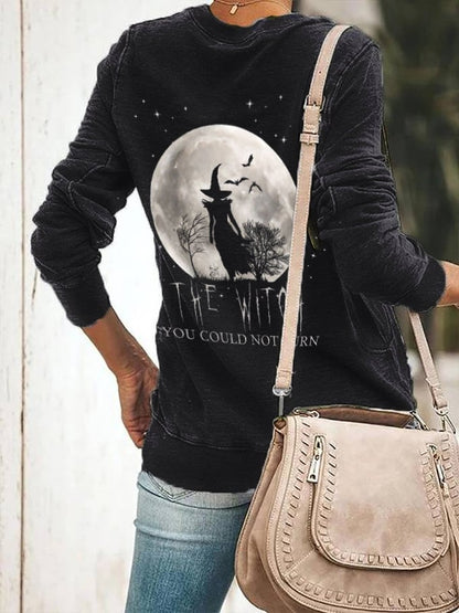 Women's Halloween We Are The Granddaughters of Witches You Could Not Burn Printed Sweatshirt