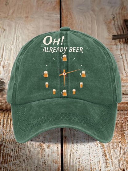 Unisex Oktoberfest Beer Print Printed Washed Distressed Hat