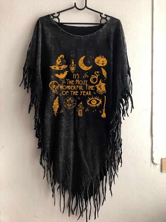 Women's It's The Most Wonderful Time Of The Year Halloween Fringe Tunic