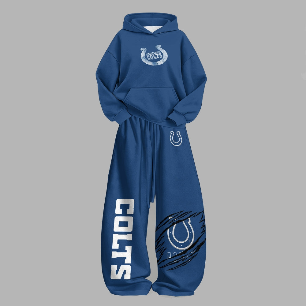 Indianapolis Colts Vintage Plush Hoodie set | NFL