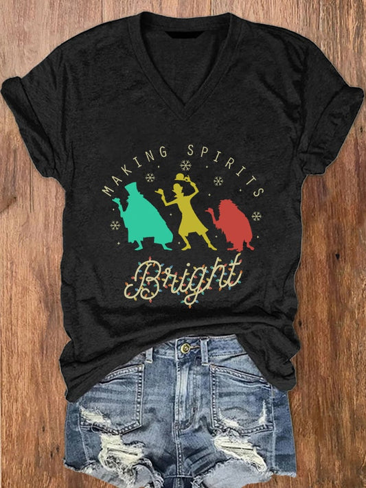 Women's Making Spirits Bright Casual T-Shirt