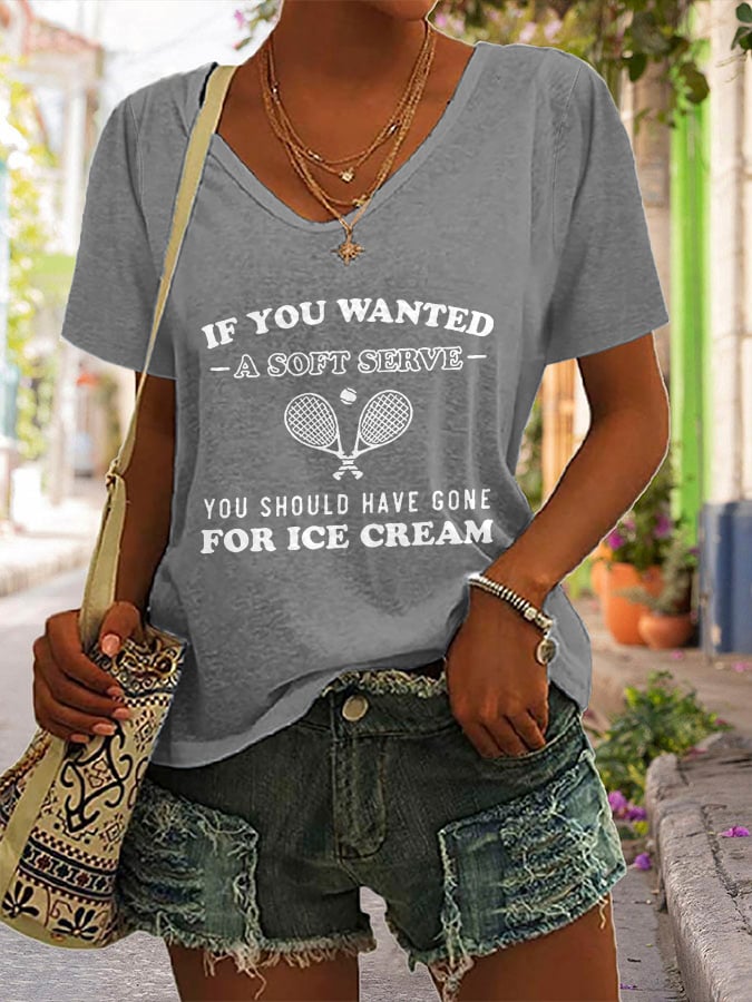 Women's TENNIS Printed Casual T-shirt