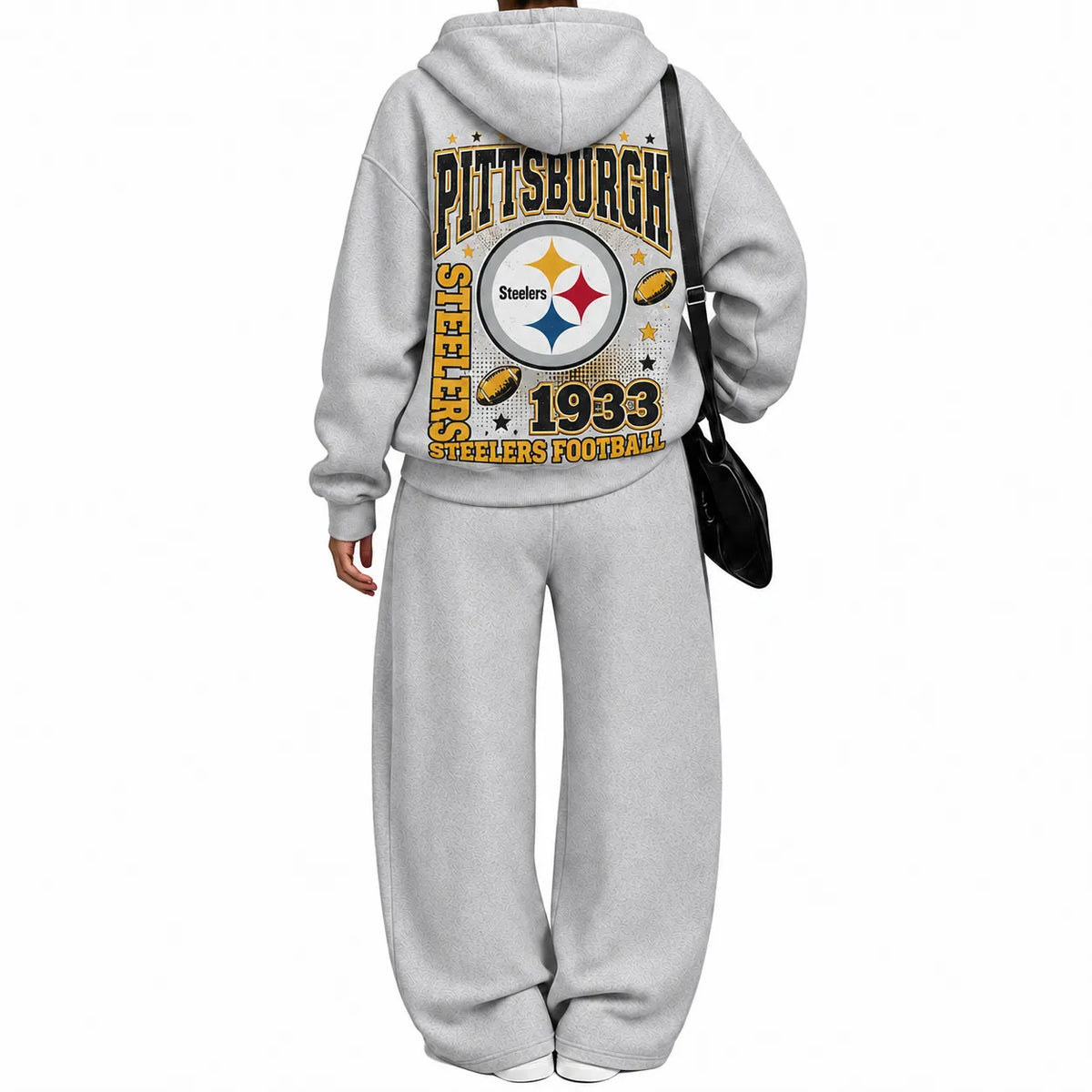 Pittsburgh Steelers-Vintage Plush Hoodie set