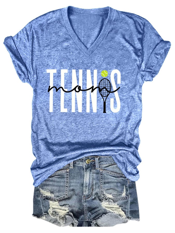 Women's Tennis Mom Print T-Shirt