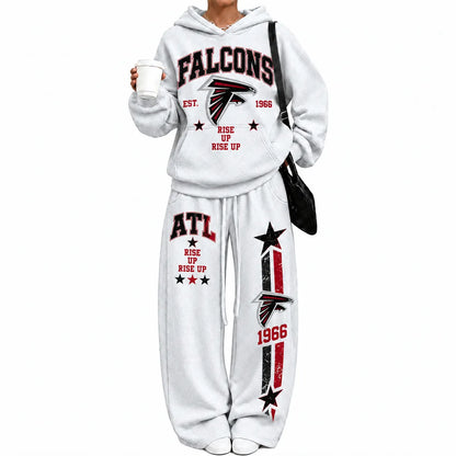Atlanta Falcons-Vintage Plush Hoodie set