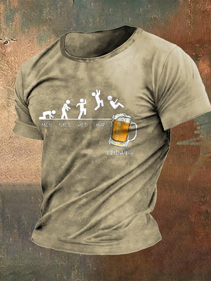 Oktoberfest beer print T-shirt