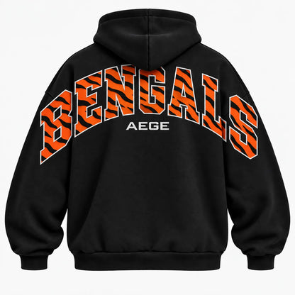 CINCINNATI BENGALS AIRY CLOUD FEEL OVERSIZED BACK GRAPHIC HOODIE