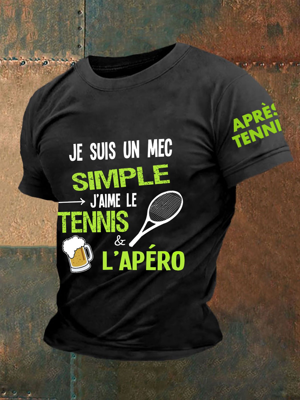 Men's T-Shirt I'm a Simple Guy I Like Tennis & Aperitifs