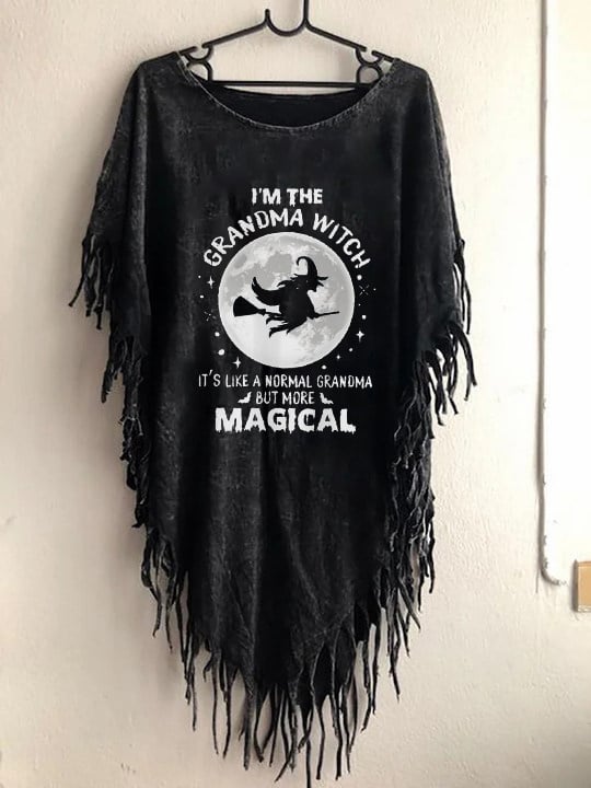 Women's Halloween I'm A Grammy Witch Tassels Top