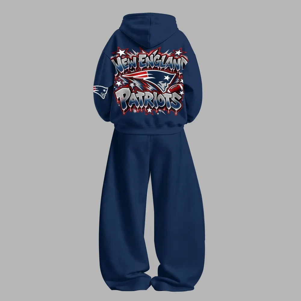 New England Patriots Vintage Plush Hoodie set | NFL