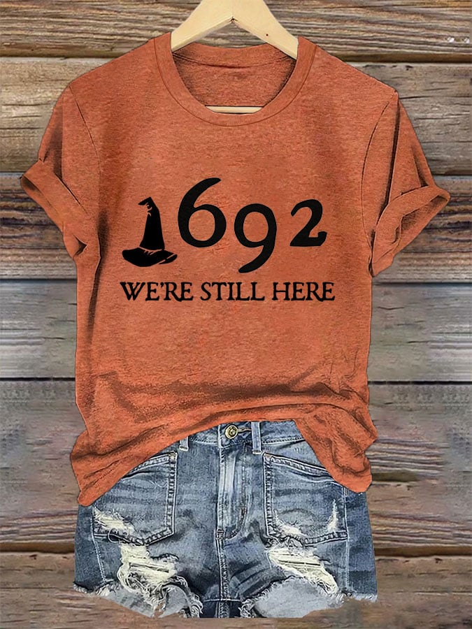 Women's 1692 Salem Witch "We're Still Here" Print T-Shirt