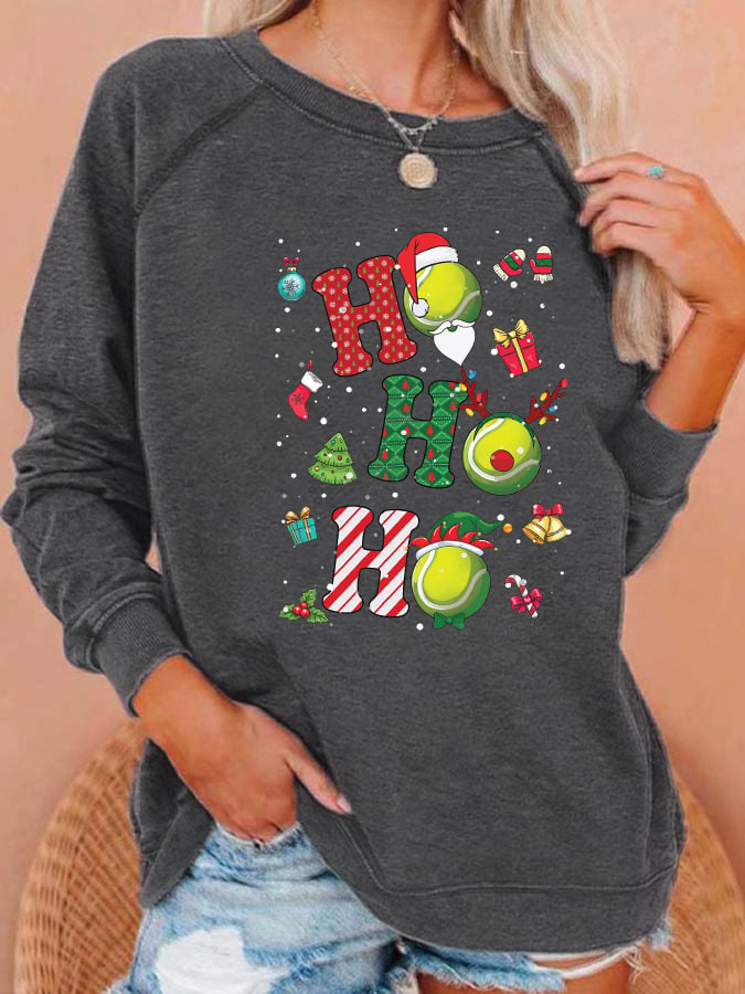 Women's Christmas Tennis Casual Sweatshirt