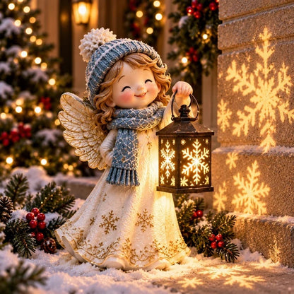🔥HOT SALE🔥⛄ Last Day 49% Snowman Nativity GlowTM✨ – Solar Christmas Step Light with Holy Family Projection