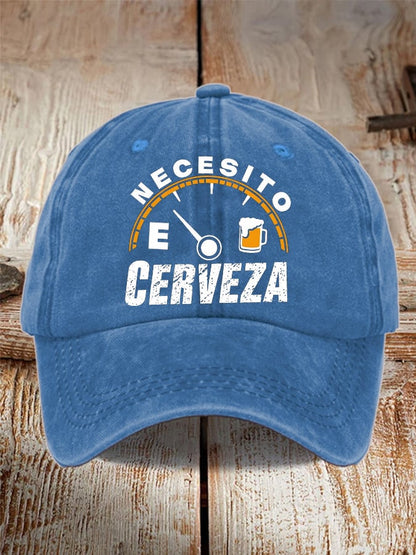 Unisex Oktoberfest Beer Print Printed Washed Distressed Hat