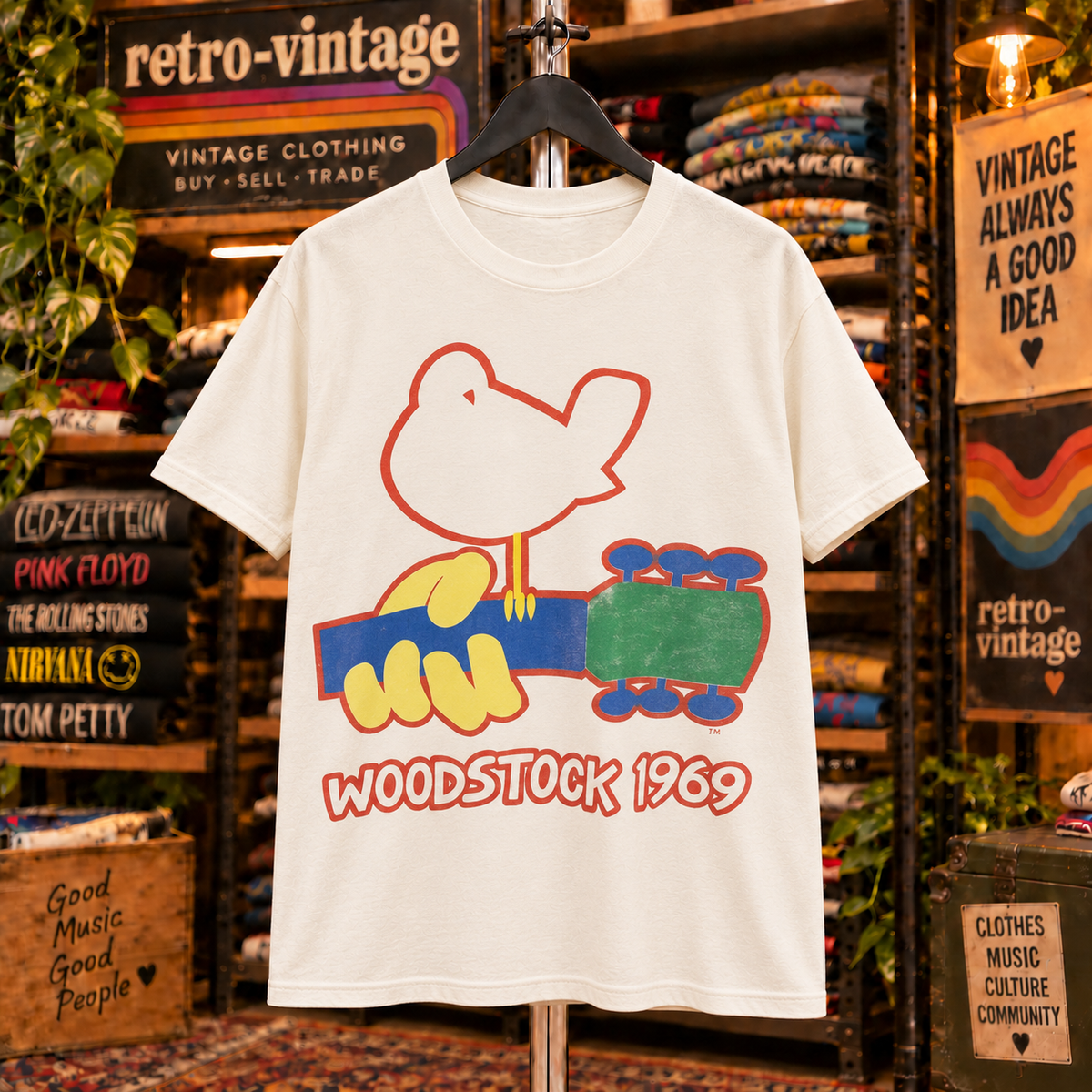 Retro Woodstock Festival Hippie T-Shirt