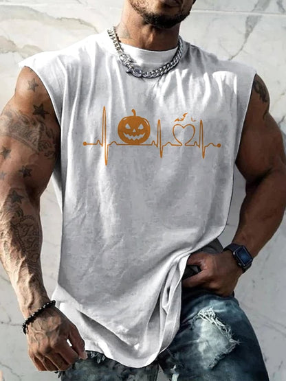 Halloween-Print Knitted Stretch Vest