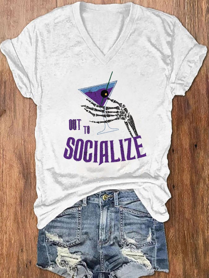 Women's Out to Socialize Casual T-Shirt