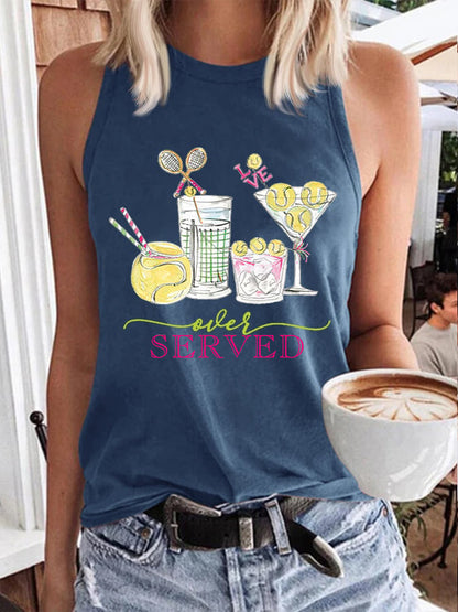 Women's Funny Tennis Tennis Drinks  Tennis Lover Casual Vest