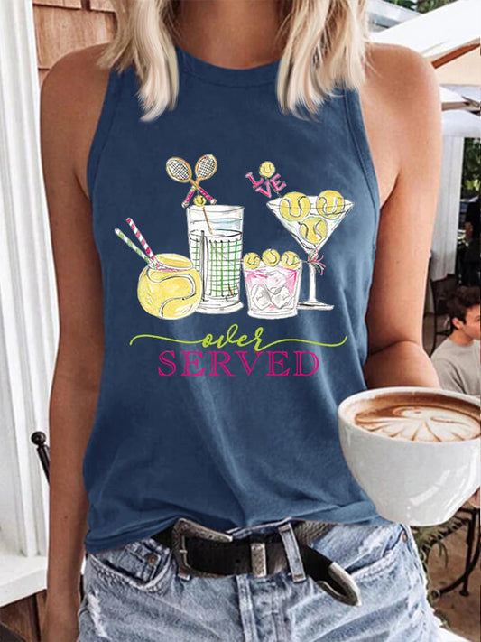 Women's Funny Tennis Tennis Drinks  Tennis Lover Casual Vest