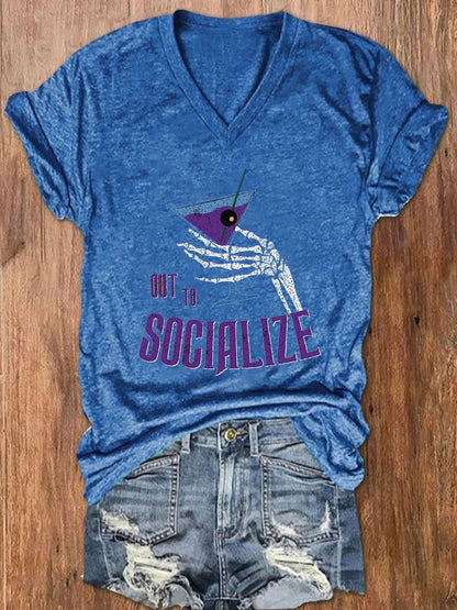 Women's Out to Socialize Casual T-Shirt