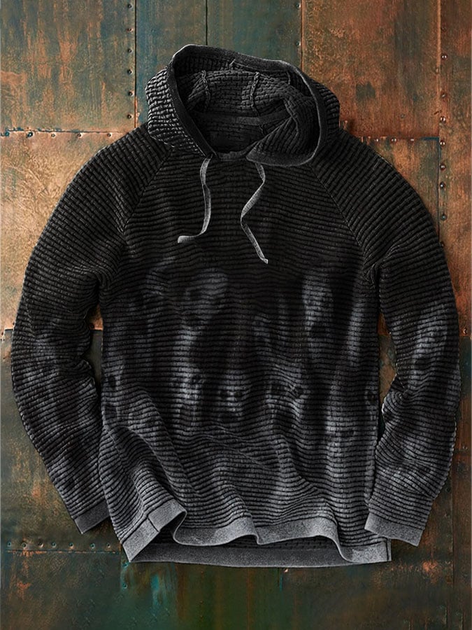 Men's Ghost Print Hooded Sweatshirt