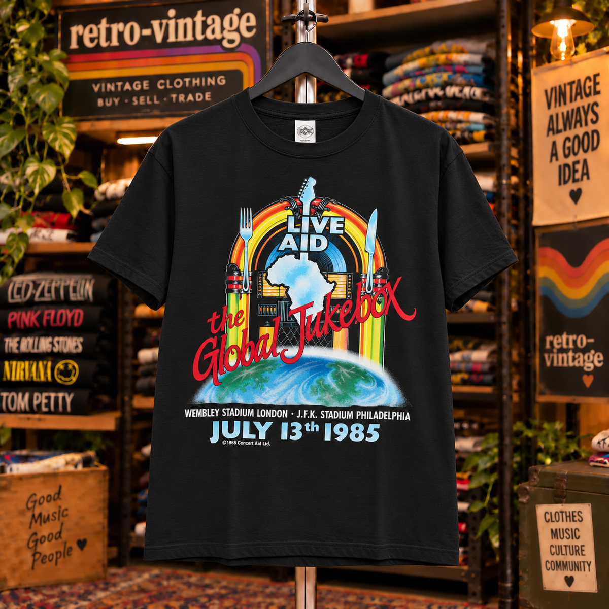 Live Aid 1985 Official Concert T-Shirt