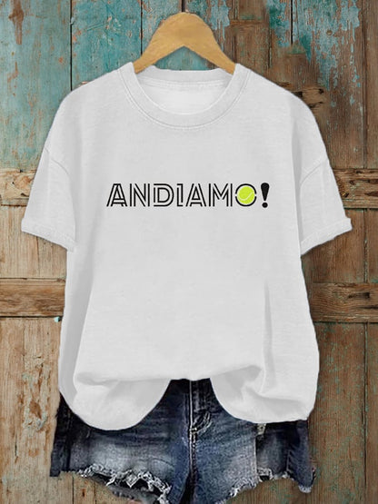Women's Tennis Lover Printed T-Shirt