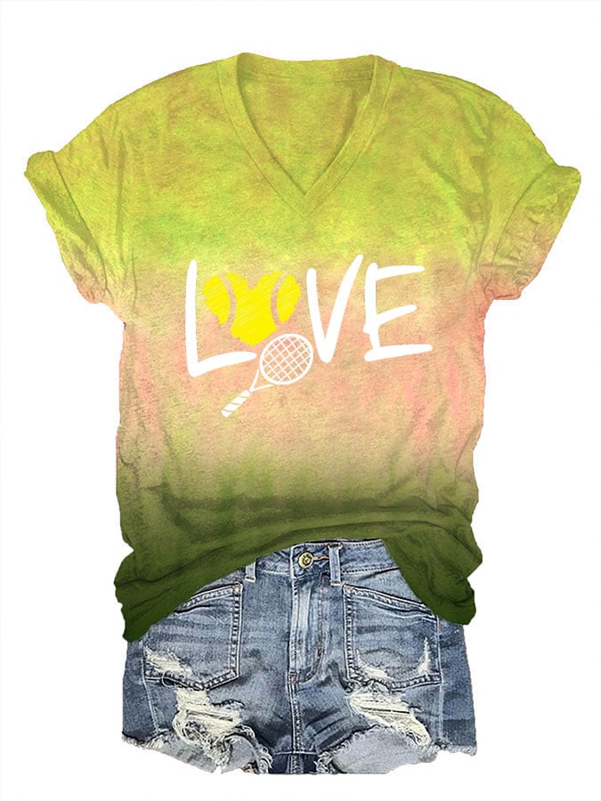 Women's Tennis Fans Print T-Shirt