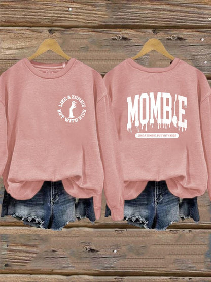 Women's Mombie Funny Mom Halloween Sweatshirt