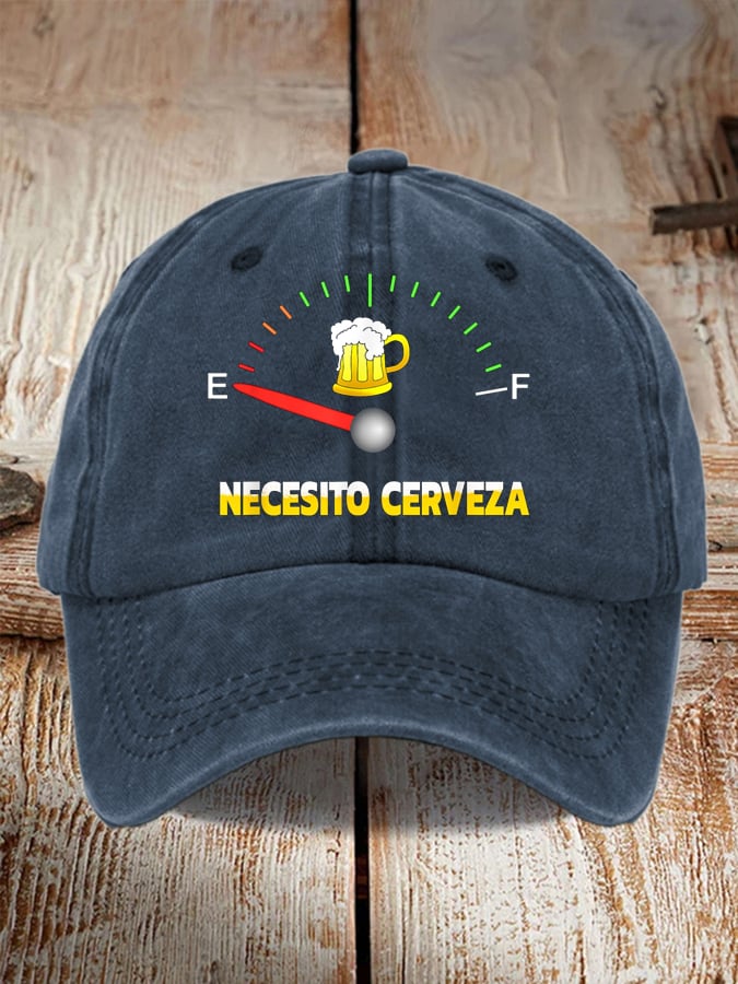 Unisex Oktoberfest Beer Print Printed Washed Distressed Hat