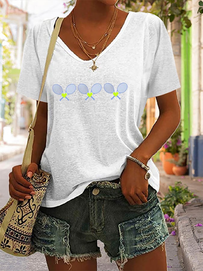Women's Tennis Print T-Shirt