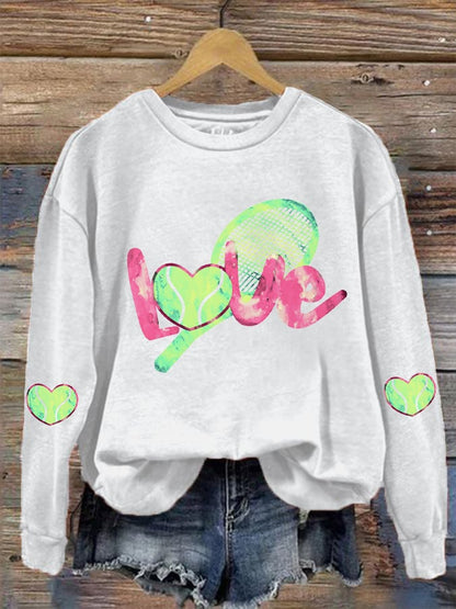 women's love tennis sweatshirt