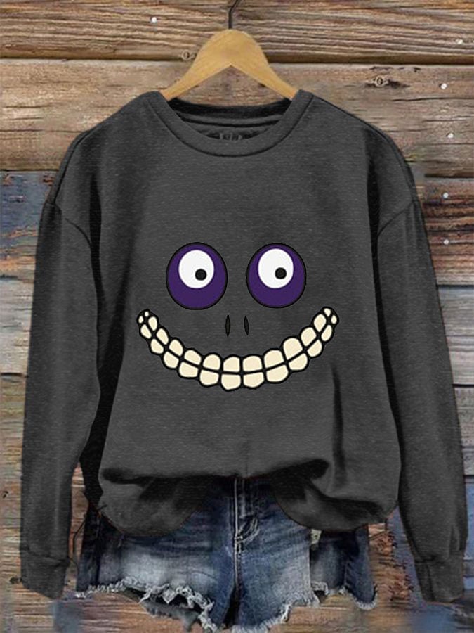 Women's Halloween Print Sweatshirt