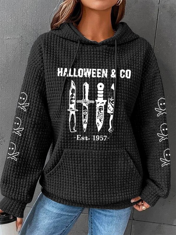 Women's Halloween & Co Est. 1957 Waffle Hoodie