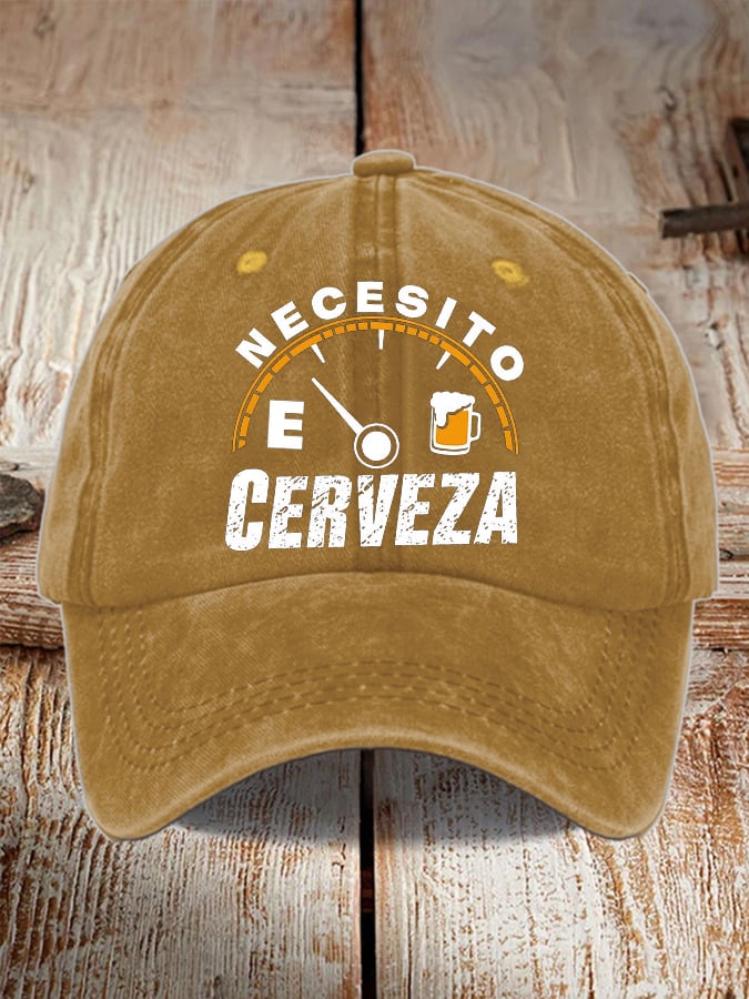 Unisex Oktoberfest Beer Print Printed Washed Distressed Hat