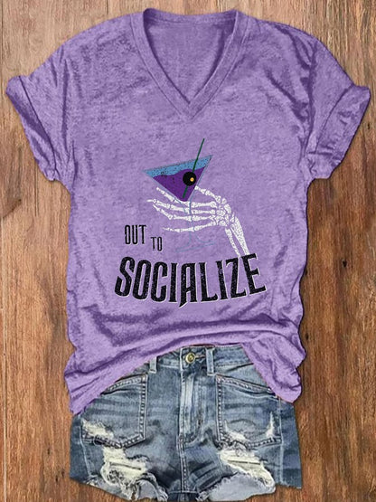 Women's Out to Socialize Casual T-Shirt