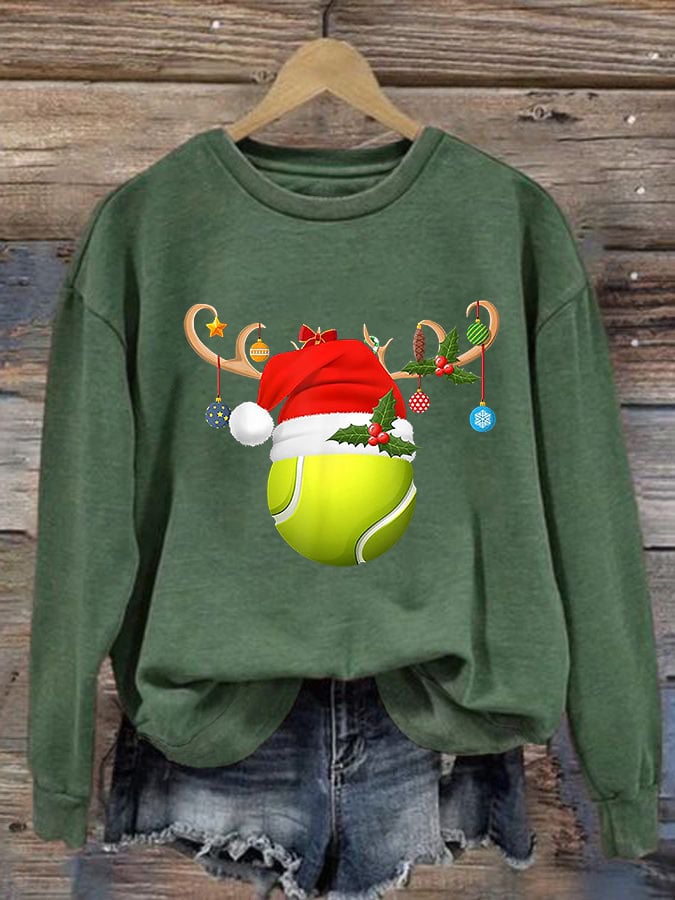 Women's Christmas Tennis Casual Sweatshirt
