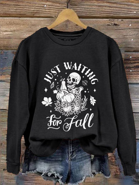 Women's Just Waiting For Fall Casual Sweatshirt