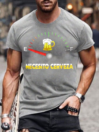 Men's Oktoberfest Beer Printed 100% Cotton Short Sleeve T-Shirt