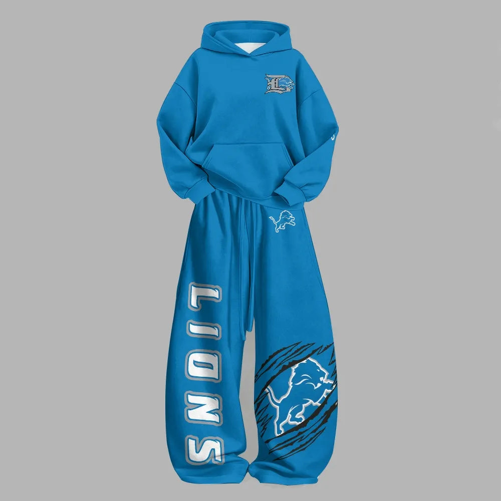 Detroit Lions Vintage Plush Hoodie set | NFL