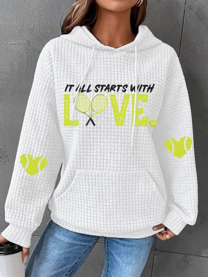 Women's It all starts with love tennis sweatshirts