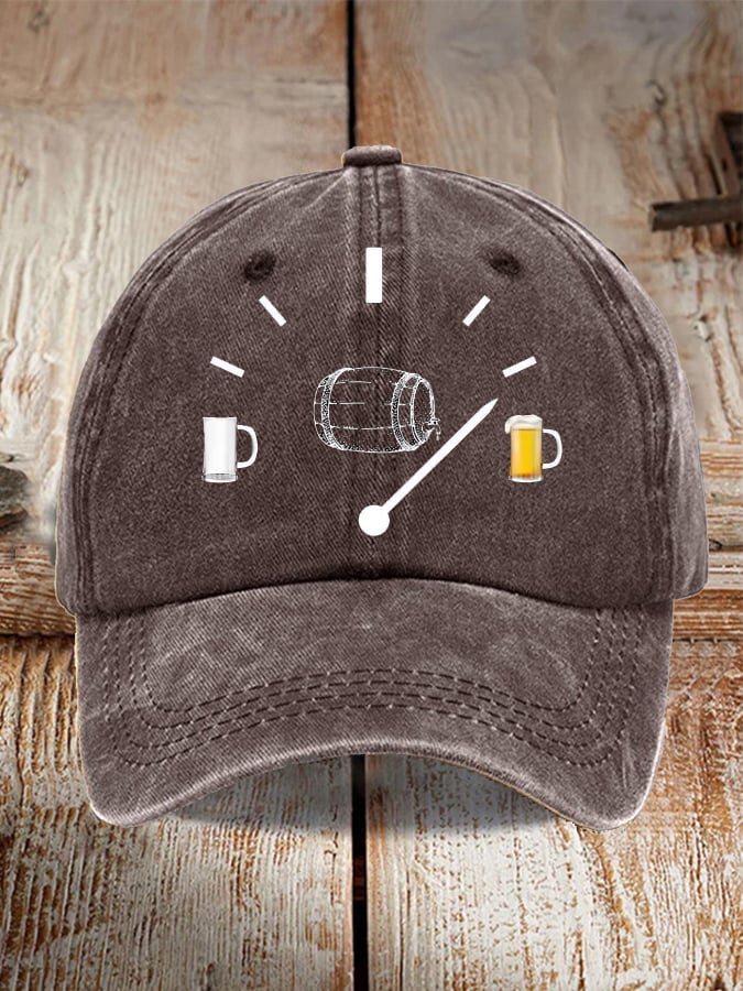 Unisex Oktoberfest Beer Print Printed Washed Distressed Hat